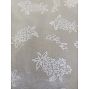 Tommy Bahama 2 KING Pillowcases ALOHA Tan and White 100% Cotton PAIR HAWAII